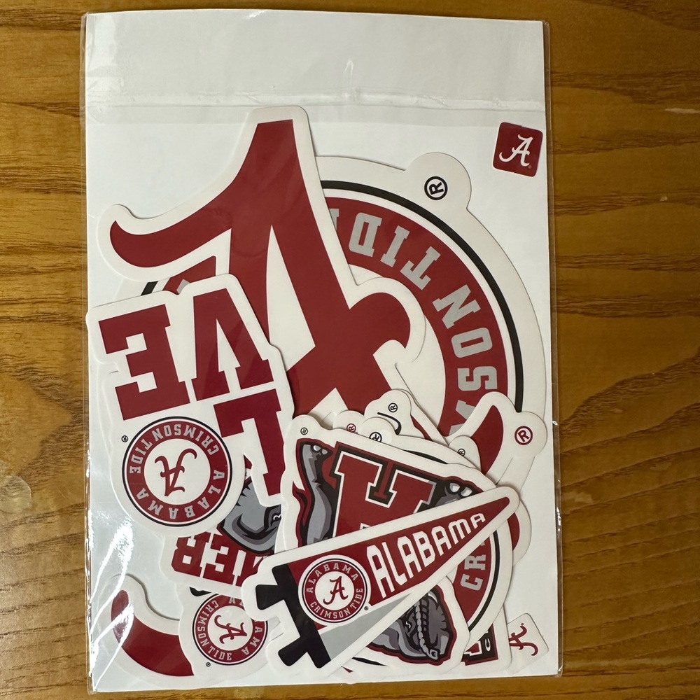 Alabama Crimson Tide Fan Sticker Set